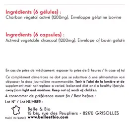 Belle & Bio Charbon Végétal 120 gélules