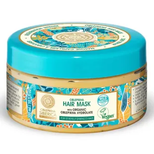Natura Siberica Oblepikha O Maschera riparatrice alla cheratina con olivello spinoso per capelli secchi e danneggiati 300 ml