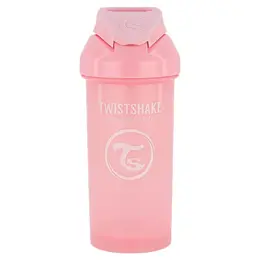 Twistshake Tasse à Paille Rose Pastel +6m 360ml