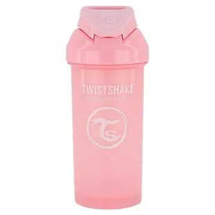 Twistshake Bicchiere con Cannuccia Rosa Pastello +6m 360ml