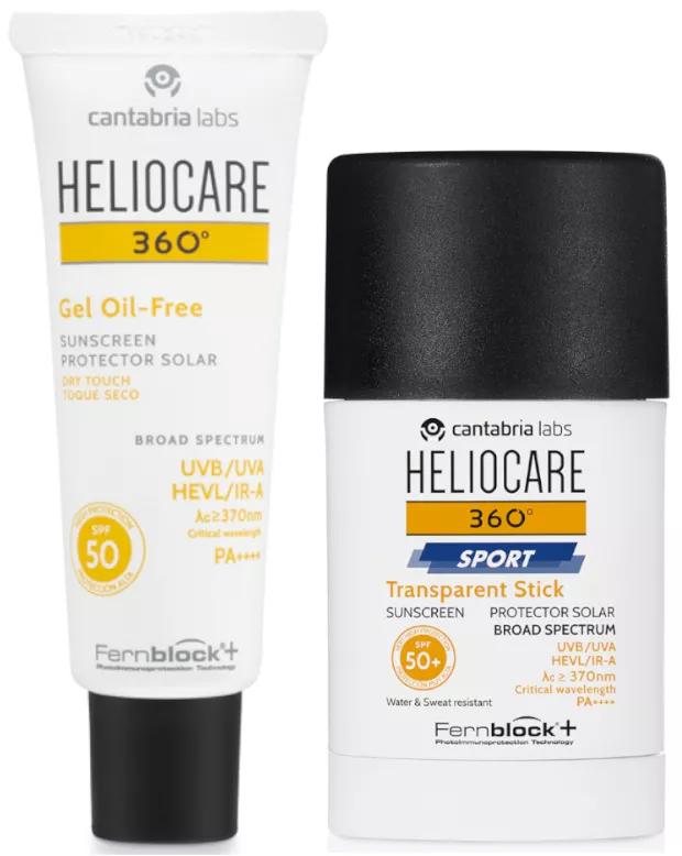 Heliocare 360 Gel Oil Free SPF50 50 ml + Sport Stick SPF50+ 25 gr