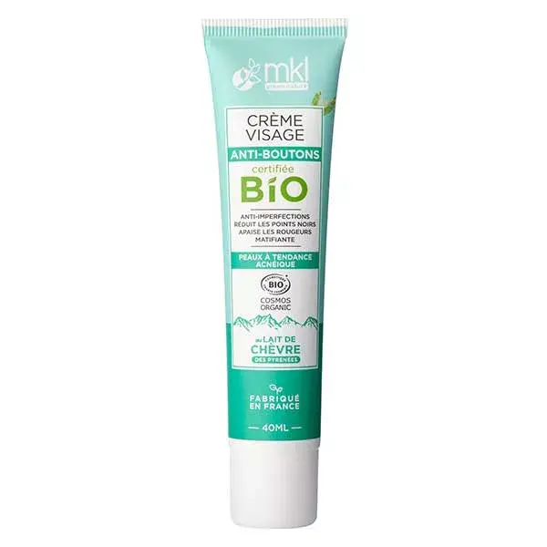 MKL Green Nature Lait de Chèvre Crème Visage Bio 40ml 