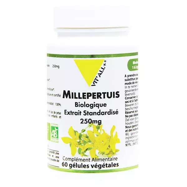 Vit'all+ Millepertuis 250mg Bio 60 gélules végétales