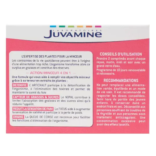 Juvamine Action Minceur 4 en 1 60 comprimés