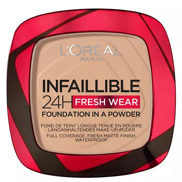 L'Oréal Paris Infaillible 24h Fresh Wear Base de Maquillaje en Polvo N°130 Beige Peau 9g