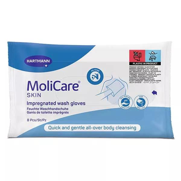 Hartmann MoliCare Skin Guantes de Baño Húmedos 8 unidades