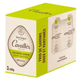 Sapone supergrasso Cavailles Arancia Gelsomino 3X200gr