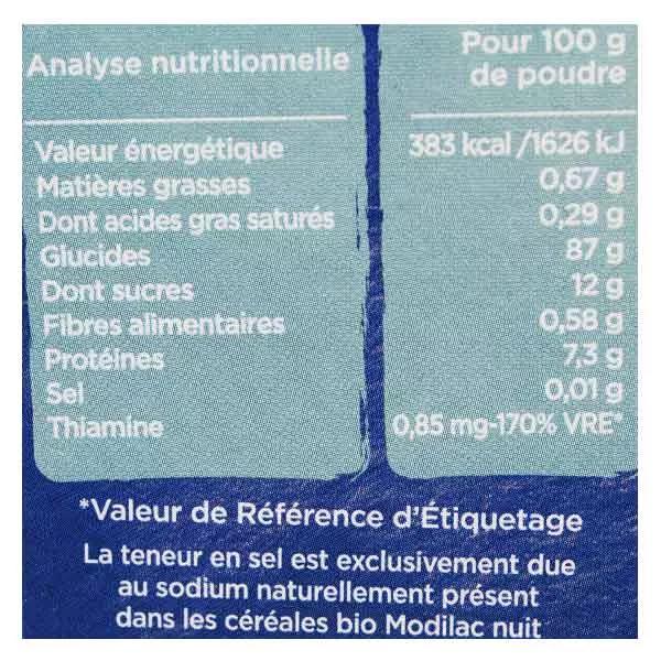 Céréales Bio Nuit Calme Modilac Sans Sucres Ajoutés - Dès 4 Mois - Lot De 7 X 250g | Avec Tilleul Et Camomille