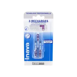 Inava Brossettes 3 Recharges Trio Compact/Flex ISO5 1,8 mm Violet