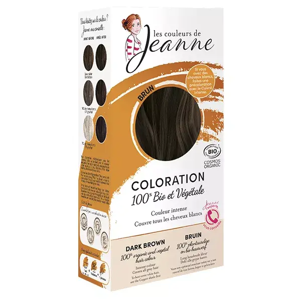 Les Couleurs de Jeanne Coloration Végétale Brun Bio 100g