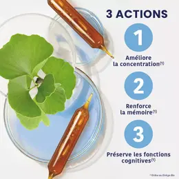 Santarome Bio - Gingko Bio 2000 - Renforce la mémoire - 20 ampoules