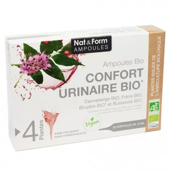 Nat & Form Organic Urinary Comfort Vials 20 x 10ml 