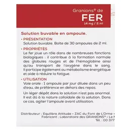 Granions de Fer 30 ampoules