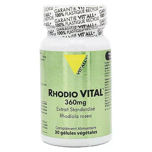 Vit'all+ Rhodio Vital 360mg 30 gélules végétales