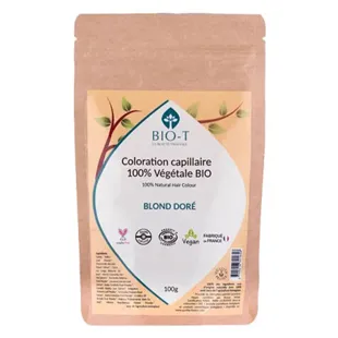 Colorazione vegetale Bio-T Biondo Dorato - Biologica e 100% Naturale - 100 g