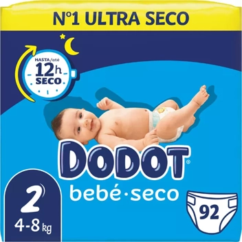 Pañales recién nacido 4-8 kgs talla 2 Dodot bolsa 58 unidades -  Supermercados DIA