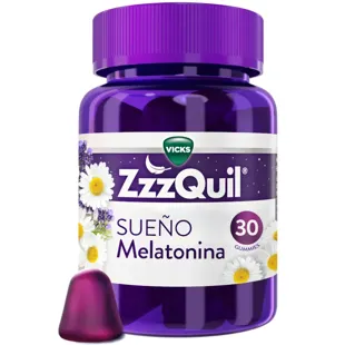 ZzzQuil Sueño Melatonina 1mg Dormir Frutos del Bosque 30 Gummies
