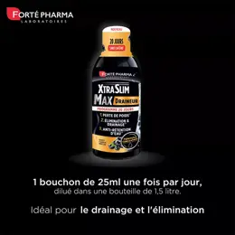 Forté Pharma XtraSlim Max Draineur Bruleur de graisses Retention d'eau 500ml