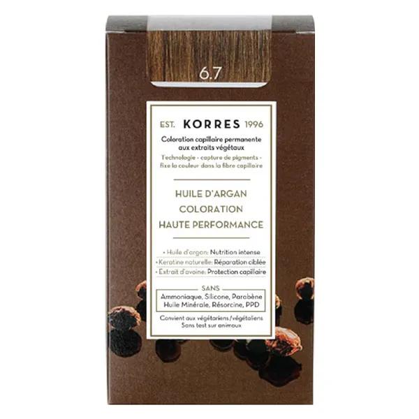 Korres Capillaire Coloración Permanente Rubio Oscuro Marrón 6.7