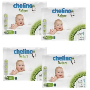 Fraldas Chelino Nature Tamanho 4 (9-15 Kg) 4x34 unidades