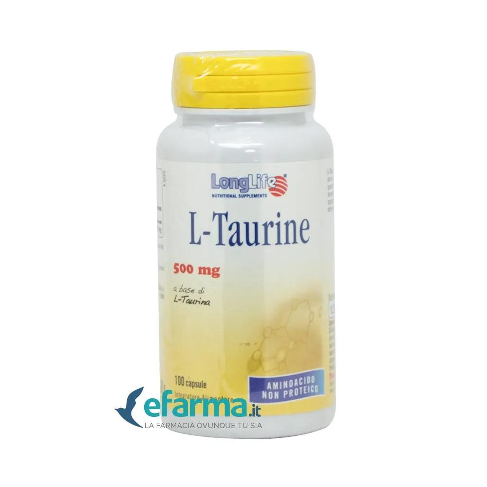 LongLife L-Taurine Integratore di Taurina 100 Capsule