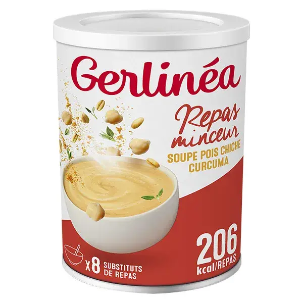 Gerlinéa Soupe Minceur Pois Chiches Curcuma Peu Calorique & Riche En Protéines Boite De 8 Repas