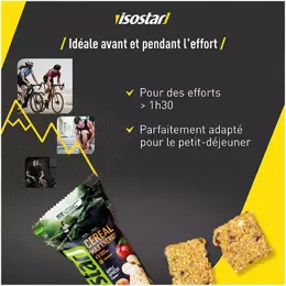 Isostar Cereal Max Energy Barre Énergétique Pomme Abricot 3 unités