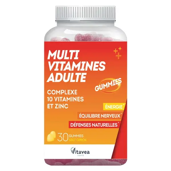 Vitavea Multi Vitamines Adulte Energie Equilibre nerveux 30 gummies