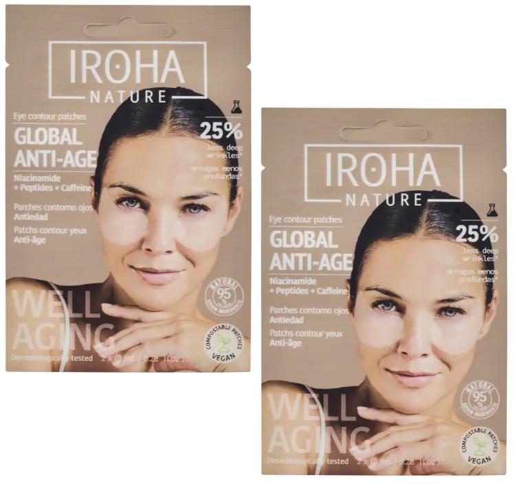 Iroha Nature Patchs Yeux Anti-Âge Global Niacinamide 2 Paires