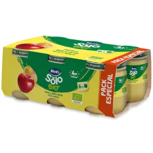 Hero Solo Frascos ECO Pêra e Maçã +4m 6x120 gr