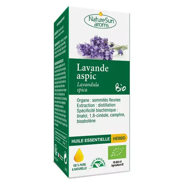 NatureSun Aroms Organic Lavender Aspic Essential Oil 10ml 