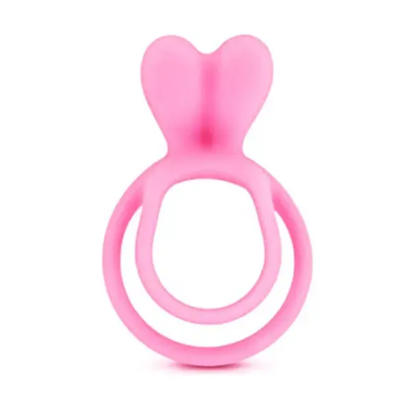Glamy Double Cockring Rosa
