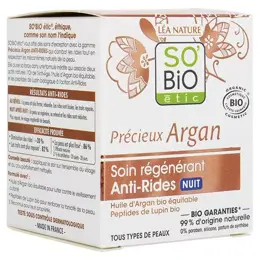 So'Bio Étic Précieux Argan Soin Régénérant Anti-Rides Nuit Bio 50ml