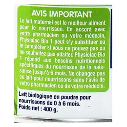 Physiolac Bio Lait 1er Age 400g