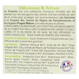 Propos' Nature Apithérapie Gomme de Propolis Pépins de Pamplemousse Eucalyptus Bio 45g