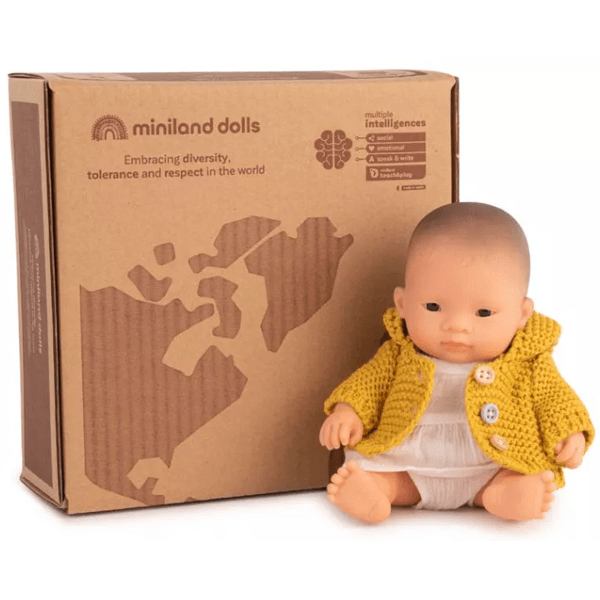 Miniland Educational Doll with Asian Features 21 cm