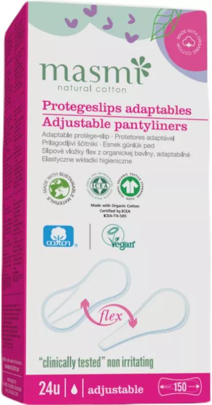 Masmi Protegeslips Adaptávels Flex Algodão Orgánico 24 uds