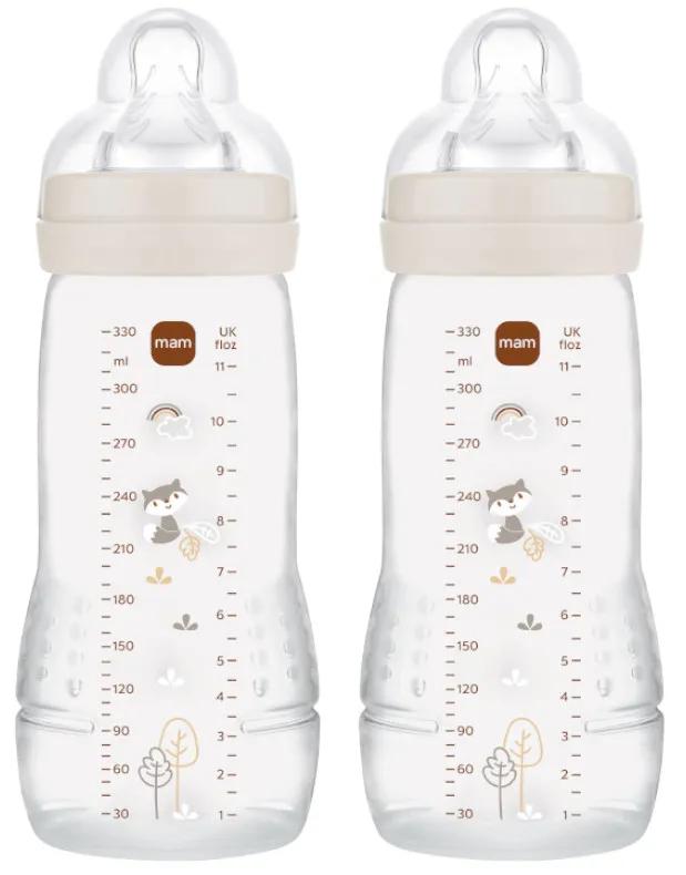 Biberon MAM Easy Active Fast Flow Neutral Bright +4m 2x330 ml