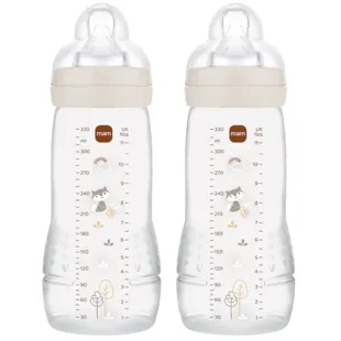 MAM Easy Active Fast Flow Bottle Neutro Brilhante +4m 2x330 ml