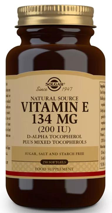 Solgar Vitamina E 200 UI 134 mg 250 Cápsulas Blandas