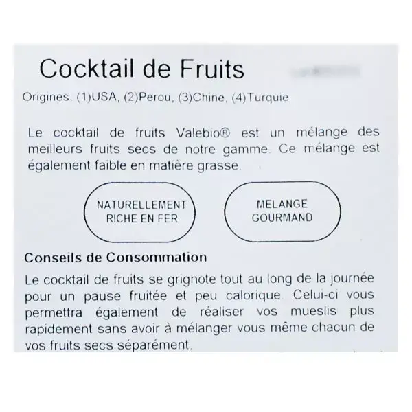 Valebio Cocktail Superfruits Bio 120g