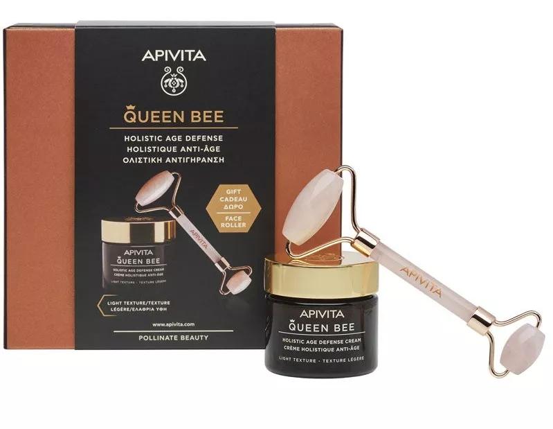 Apivita Queen Bee Light Texture 50 ml + GESCHENK Roller Jade