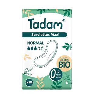 Tadam' Igiene Femminile Assorbenti Dermo-Sensitive Maxi Normali 18 unità