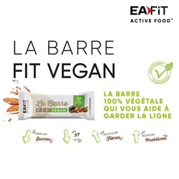 Eafit La Barre Fit Vegan Goût Chocolat Amande 28g