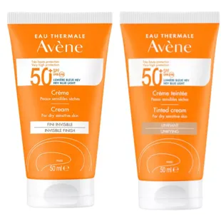 Avène Solar Cream SPF50+ with Color 50 ml + Cream SPF50+ 50 ml