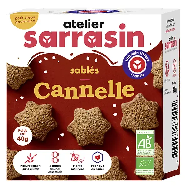 Atelier Sarrasin Galletas de Canela Bio sin Gluten 60g