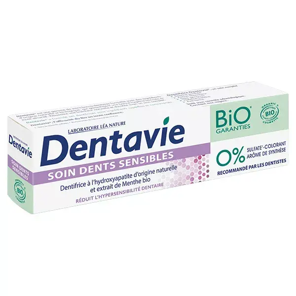 Dentavie Dentifrice Soin Dents Sensibles Bio 75ml