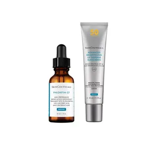 Skinceuticals Routine Antimacchie con Phloretin CF 30ml e Protezione UV Illuminante Avanzata con SPF 50 40ml