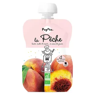 Popote Frutta Composta Pesca +4m Bio 120g