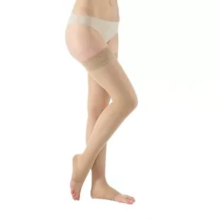 Calze autoportanti Gibaud Venactif Lux Punta Aperta Classe 2 Lunghe Taglia 1 Nude